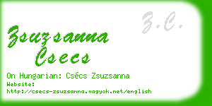 zsuzsanna csecs business card